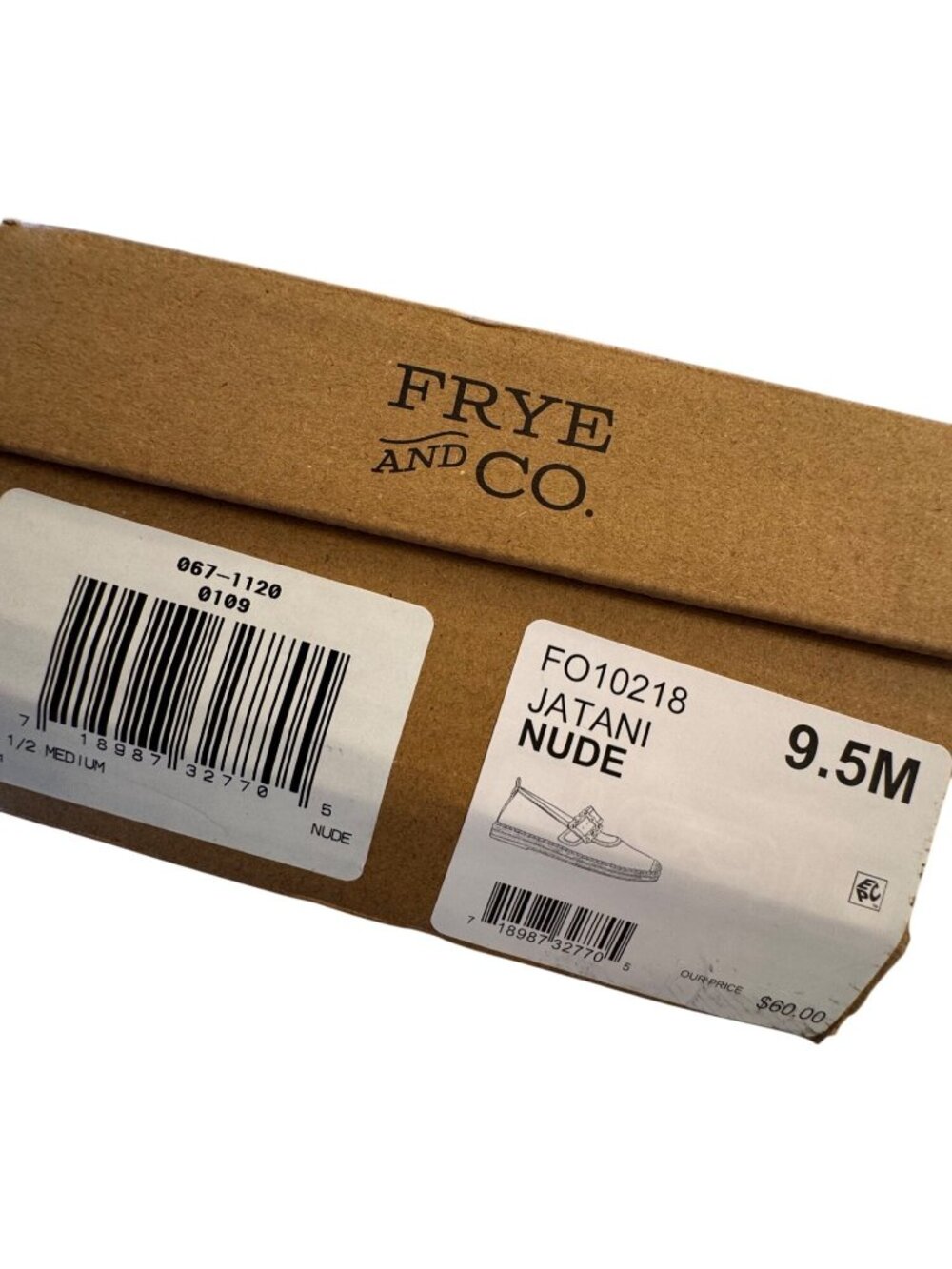 Frye & Co Jantani 9.5 Mary Jane Flat Shoes NWB Nude Beige - Picture 5 of 10